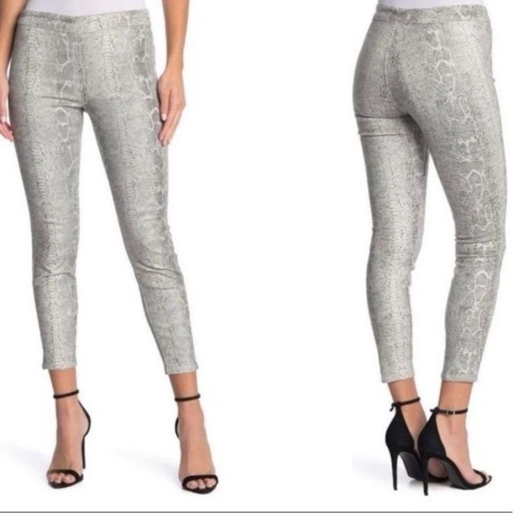 Fidelity Joey Crop Classic Snakeskin Print Pants Size 24